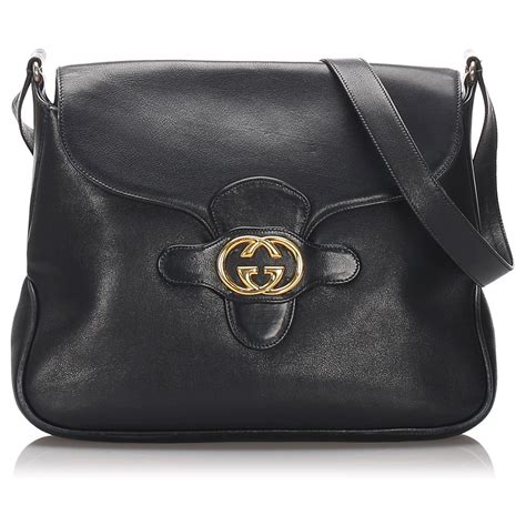 gucci women bag white leather|vintage gucci bag black leather.